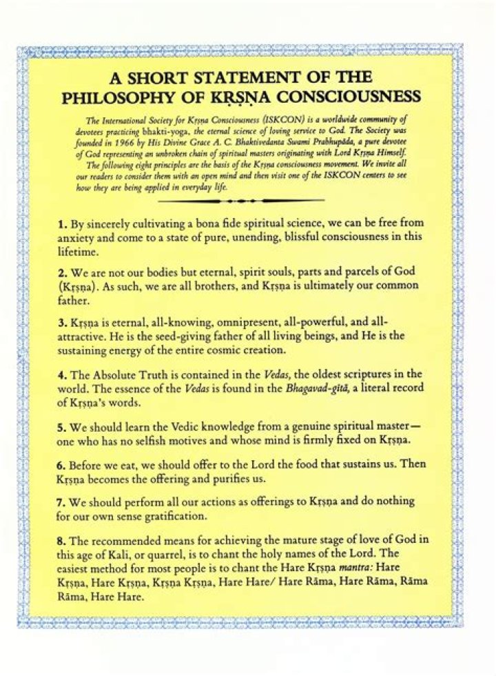 What is the philosophy of Krishna?