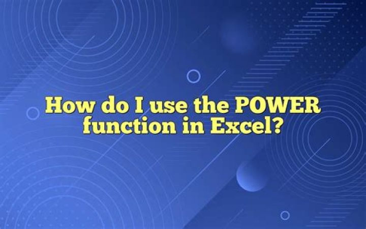 What is the power function in MS Excel?