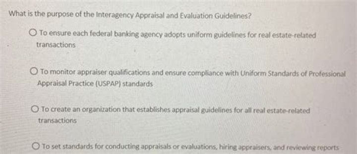 What is the purpose of the Interagency Appraisal and Evaluation Guidelines?