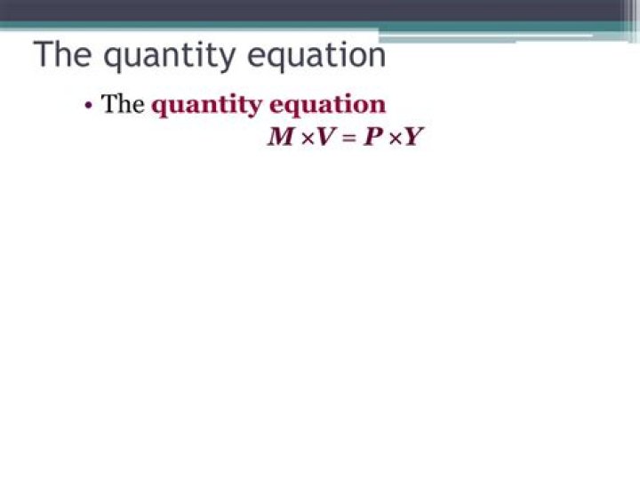 What is the quantity equation?