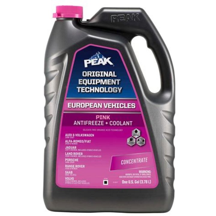 What kind of coolant is pink?