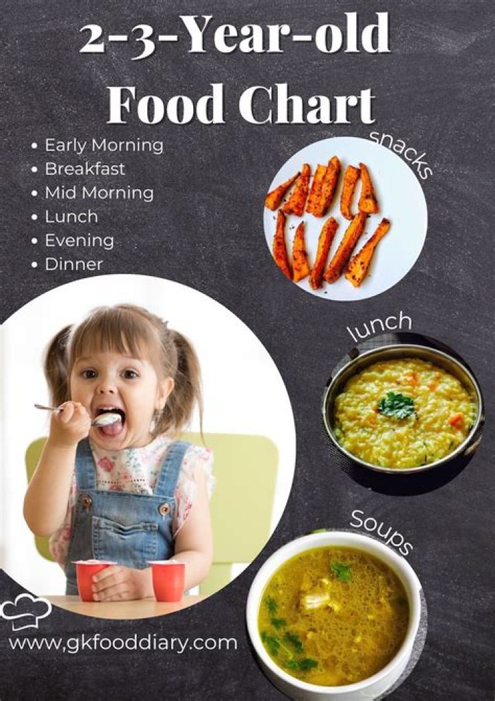 What should be the diet of 2 year old boy?