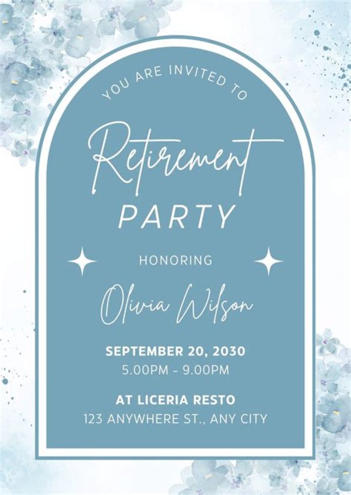 What should the wording be for a retirement party invitation?