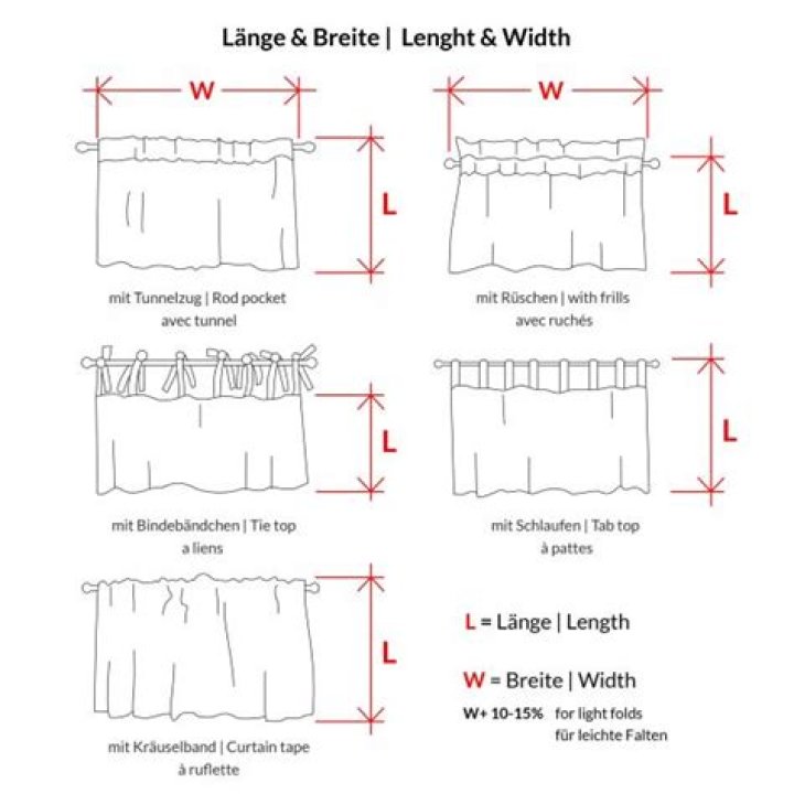 What size are kitchen curtains