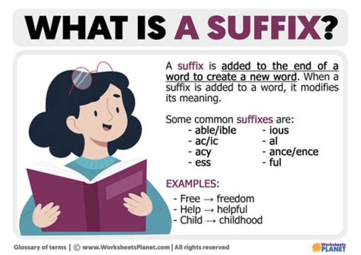 What suffix turns a word into a verb