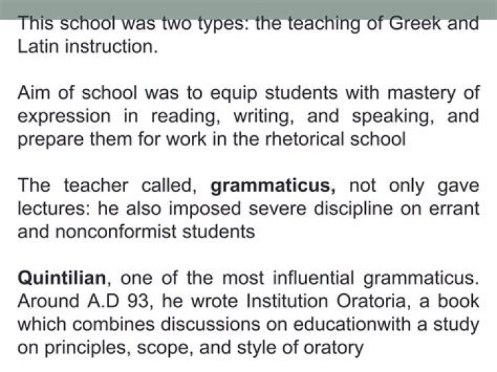 What was a grammaticus in Rome?