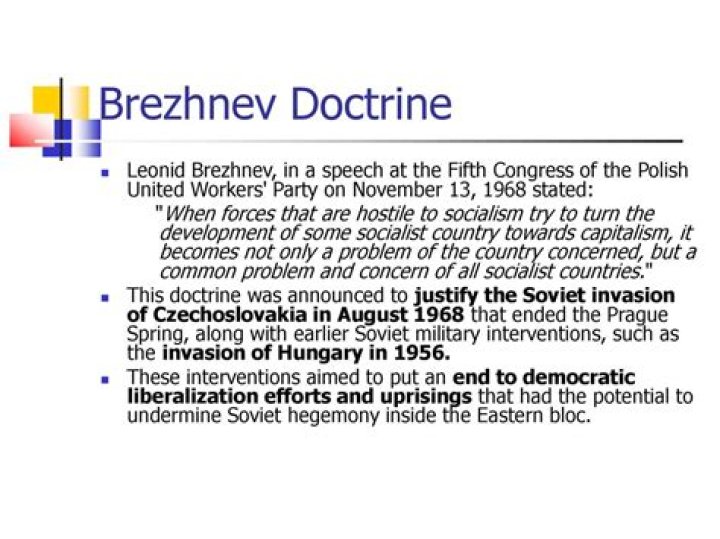 What was the purpose of the Brezhnev Doctrine?
