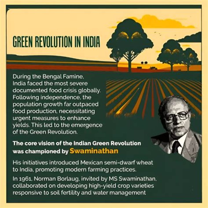 What was the role of Swaminathan in Green Revolution?