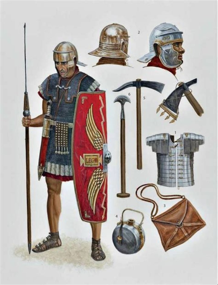 What was the Roman soldiers armour made of?