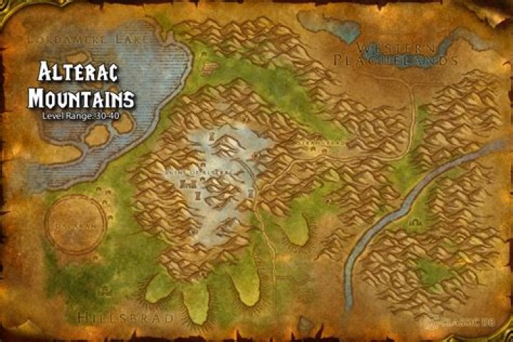 Where are the Alterac Mountains in wow?