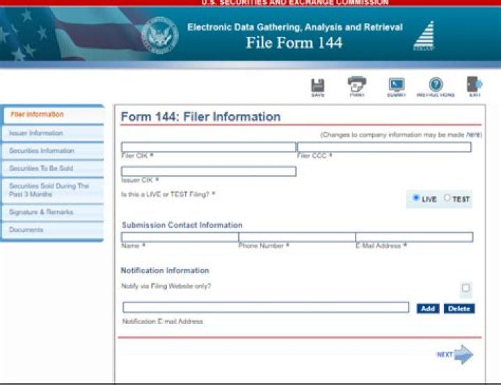 Where do I file Form 144 50?