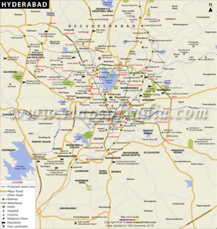 Where is Hyderabad located in which state?