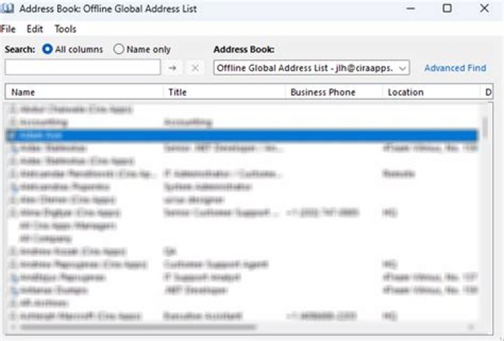 Where is Outlook offline address book?