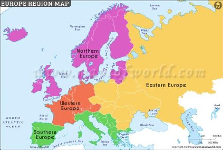 Where is the subregion of Europe?