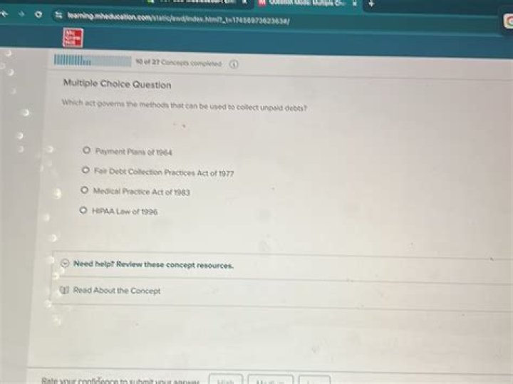 Which Act governs the methods that can be used to collect unpaid debts