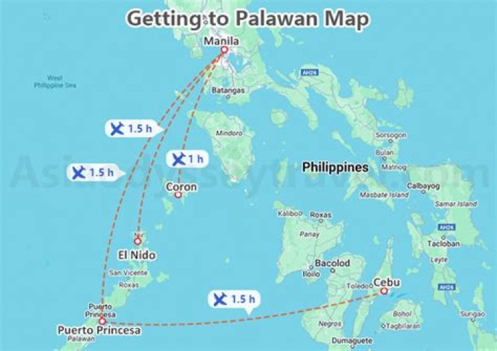 Which airport is near Palawan Philippines?