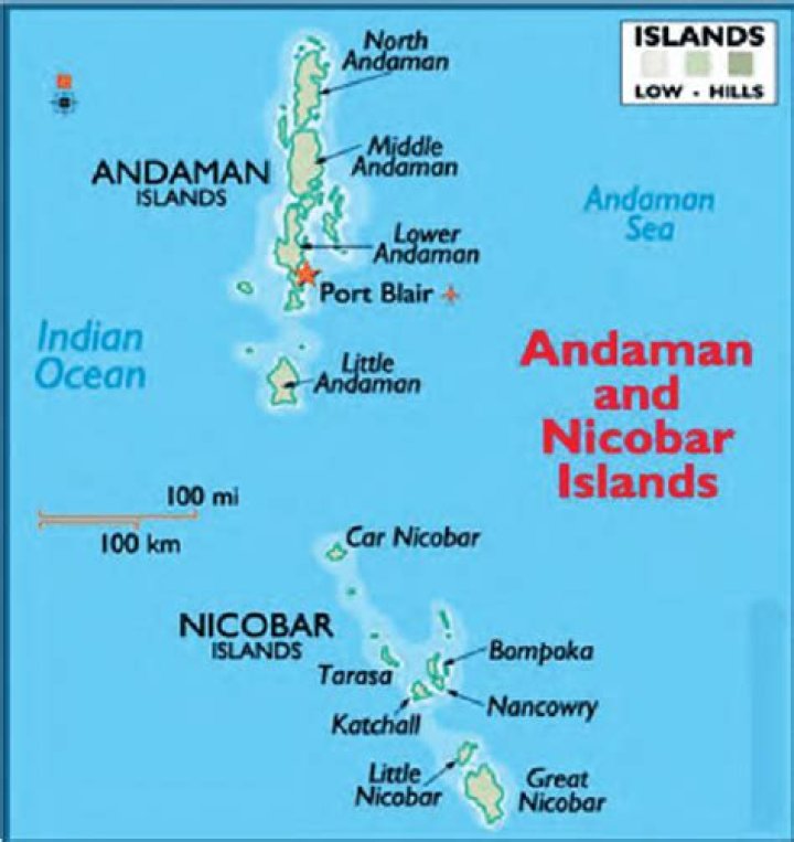 Which foreign country is closest to Andaman Islands?