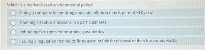 Which of the following is a market-based environmental policy?