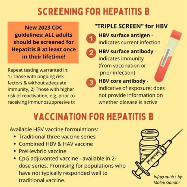 Who should be screened for hepatitis B?