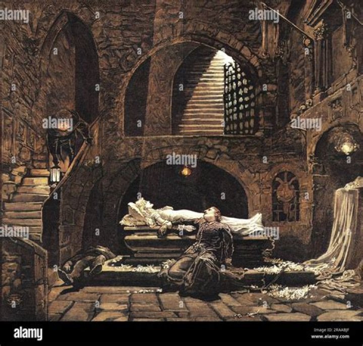 Who sprinkles Juliets tomb with flowers